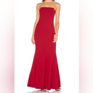 Jill Stuart Strapless Scarlet Gown